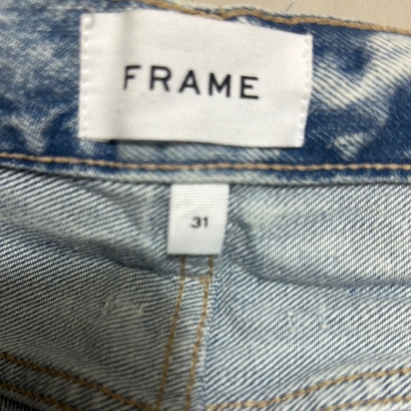 Frame Denim Blue Straight Jeans Classic Style - Picture 9 of 12
